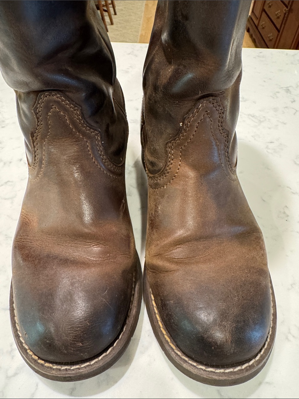 ARIAT Women’s Unbridled Roper Boots Dark Brown Leather Cowgirl Size 7.5 - Picture 5 of 15